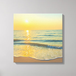 Sunset on the Beach Canvas Print
