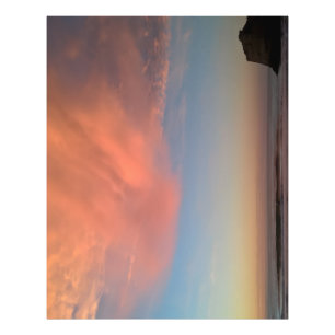 Sunset on the beach of Biarritz Photo Print