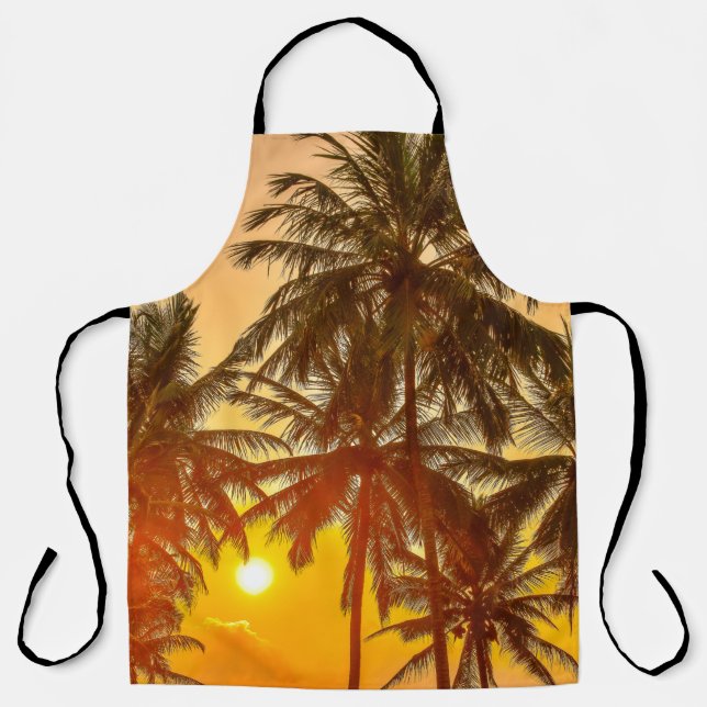 Sunset on the beach of Sri Lanka Apron (Front)