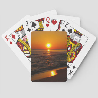 Sunset on the Beach Photograph Playing Cards