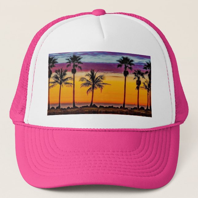 Sunset on the Beach Trucker Hat (Front)