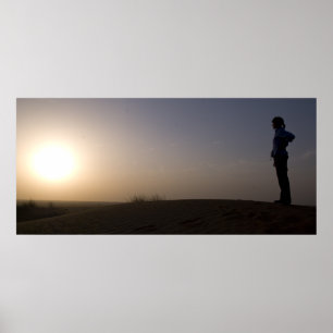 Sunset on the Desert Poster