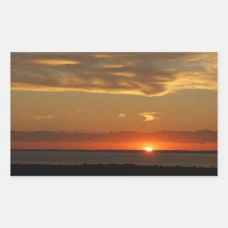 Sunset on the East Coast Rectangular Sticker