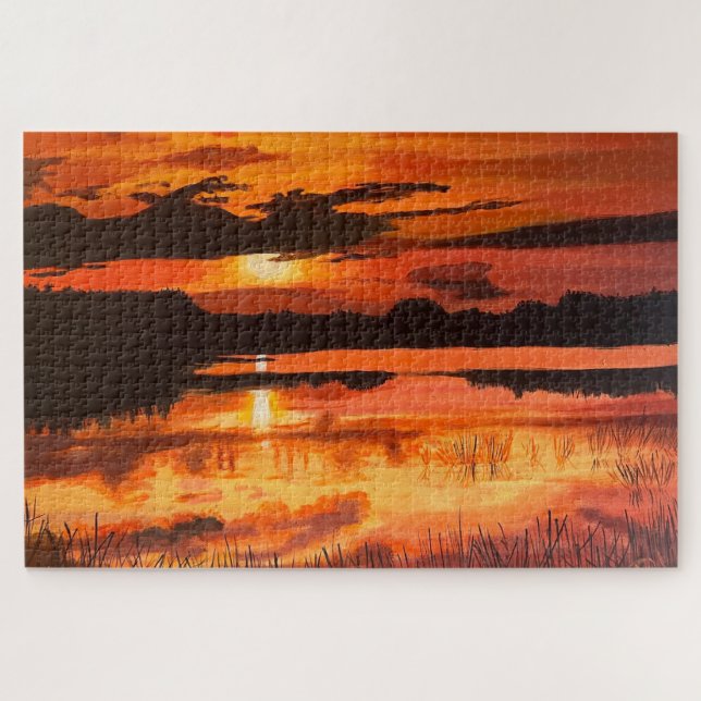 Sunset on the Everglades, by Gary Poling Jigsaw Puzzle (Horizontal)