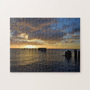 Sunset on the Gulf Coast - 11x14 - 252 pcs Jigsaw Puzzle