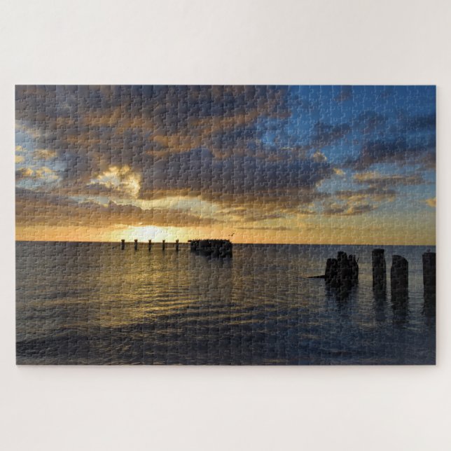Sunset on the Gulf Coast - 20x30 - 1014 pcs Jigsaw Puzzle (Horizontal)
