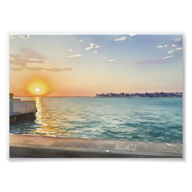 Sunset on the Harbour Photo Print (Front)