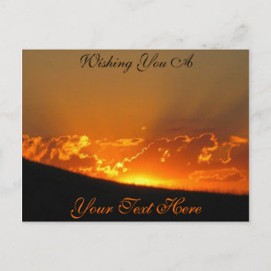 Sunset On The Horizon *Customisable* Postcard