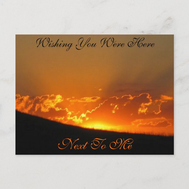 Sunset On The Horizon / Wishing You Were Here Postcard (Front)