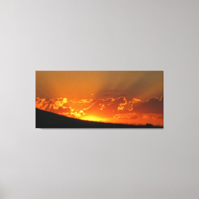 Sunset On The Horizon Wrapped Canvas (Front)