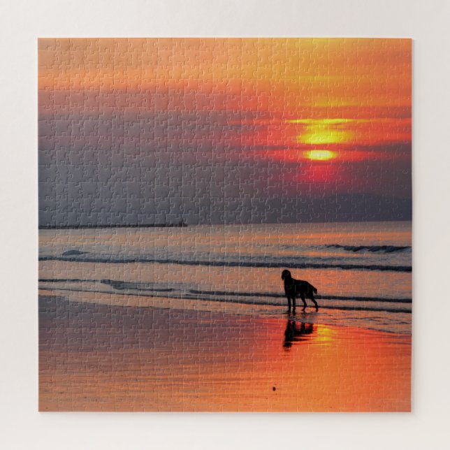 Sunset on the Irish Sea - 20x20 - 676 pcs Jigsaw Puzzle (Vertical)