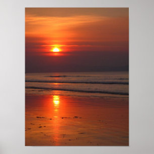Sunset on the Irish Sea Poster