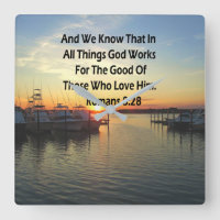 SUNSET ON THE LAKE ROMANS 8:28 SCRIPTURE
