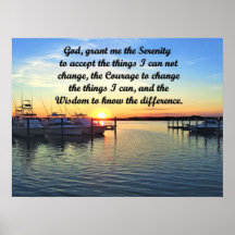 SUNSET ON THE LAKE SERENITY PRAYER ORIGINAL
