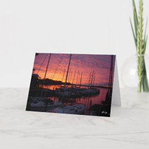Sunset on the Marina Card