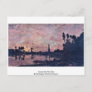 Sunset On The Oise By Daubigny Charles-François Postcard