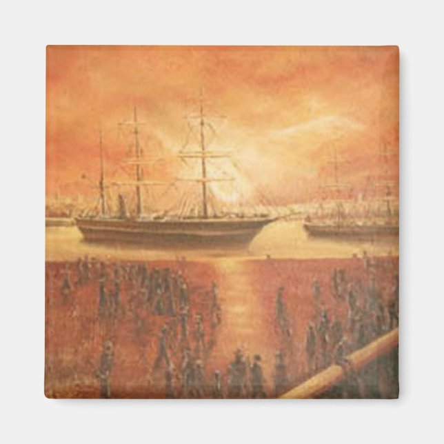 Sunset on the Past Magnet (Front)
