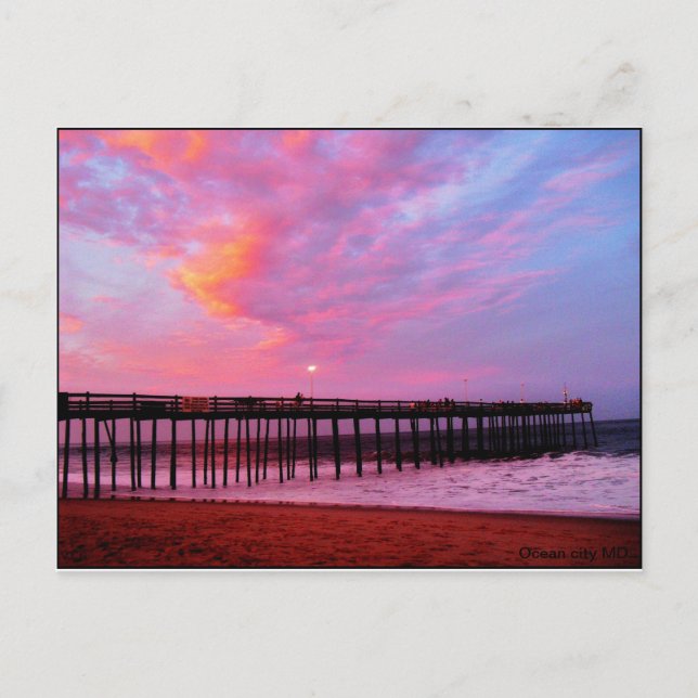 Sunset on the Pier Postcard (Front)