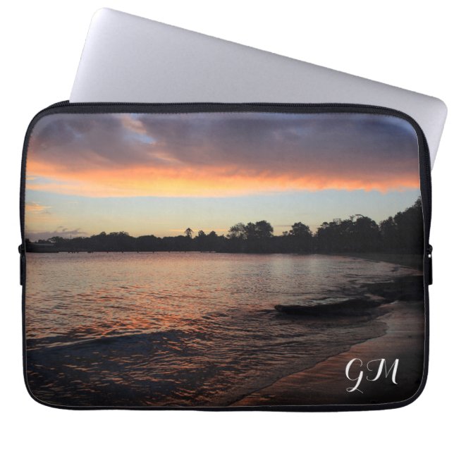 Sunset on the River (personalised) Laptop Sleeve (Front)