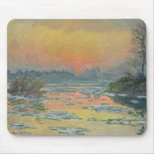 Sunset on the River Seine in Winter (Claude Monet) Mouse Pad