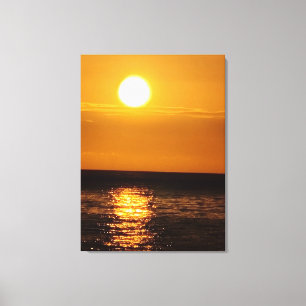 Sunset on the Sea Canvas Print