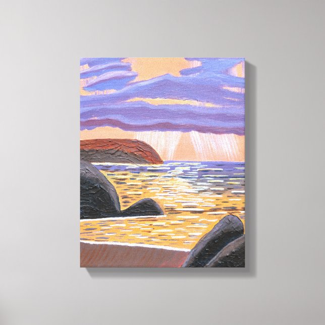 Sunset on the Sea canvas Print (Front)