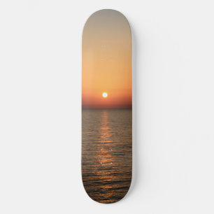 Sunset on the Sea, Glow on the Water, Nature, Skateboard
