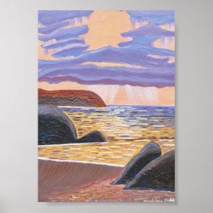 Sunset on the Sea Poster