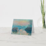 Sunset on the Seine at Lavacourt by Claude Monet Thank You Card<br><div class="desc">Claude Monet - Sunset on the Seine at Lavacourt,  Winter Effect,  1880. Claude Monet was a French painter,  a founder of French Impressionist painting.</div>