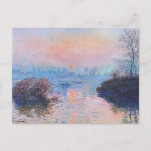 Sunset on the Seine by Claude Monet Postcard