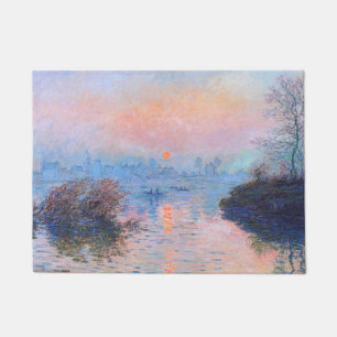 Sunset on the Seine Claude Monet Doormat