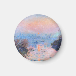 Sunset on the Seine Claude Monet Magnet