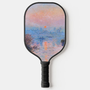 Sunset on the Seine Claude Monet   Pickleball Paddle