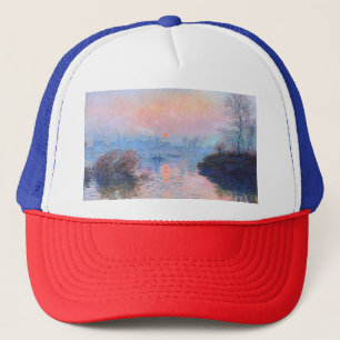 Sunset on the Seine Claude Monet Trucker Hat