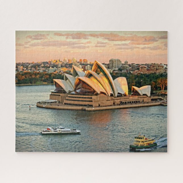 Sunset on the Sydney Opera House - 16x20 - 520 pcs Jigsaw Puzzle (Horizontal)