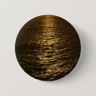 Sunset on the Water Abstract Ocean Photography 6 Cm Round Badge