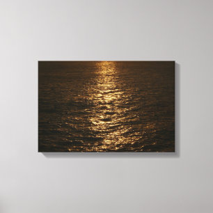 Sunset on the Water Abstract Ocean Photography Canvas Print