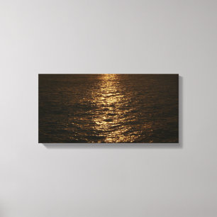 Sunset on the Water Abstract Ocean Photography Canvas Print