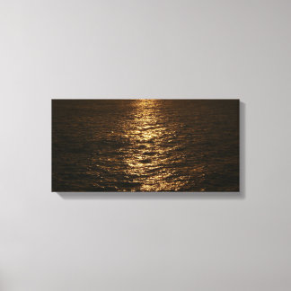 Sunset on the Water Abstract Ocean Photography Canvas Print