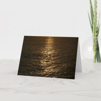 Sunset on the Water Abstract Ocean Photography Card