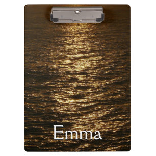 Sunset on the Water Abstract Ocean Photography Clipboard