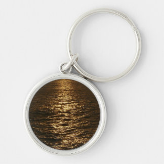 Sunset on the Water Abstract Ocean Photography Key Ring
