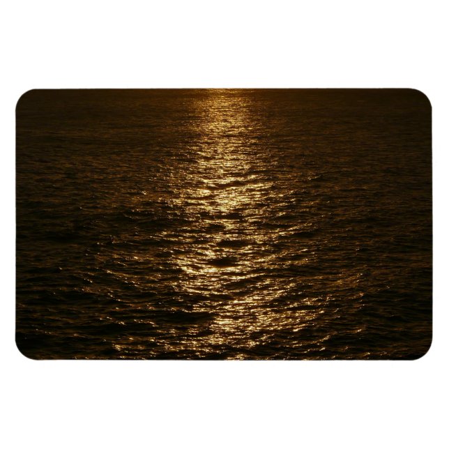 Sunset on the Water Abstract Ocean Photography Magnet (Horizontal)
