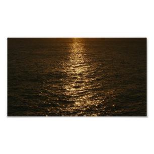 Sunset on the Water Abstract Ocean Photography Photo Print