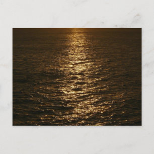 Sunset on the Water Abstract Ocean Photography Postcard