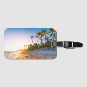 Sunset on Tropical Beach Dominican Republic Luggage Tag