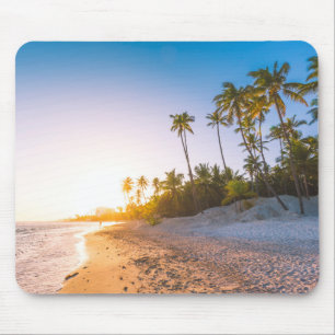 Sunset on Tropical Beach   Dominican Republic Mouse Pad