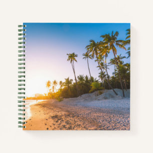 Sunset on Tropical Beach Dominican Republic Notebook