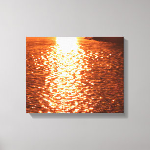Sunset on Water Canvas Print