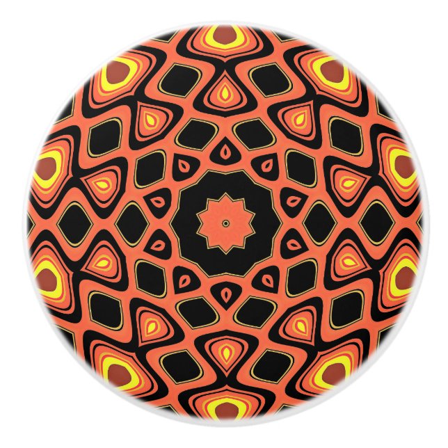 SUNSET ORANGE CERAMIC KNOB (Front)